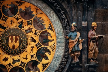 Astronomical clock closeup