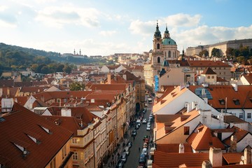 Fototapeta premium Prague skyline rooftop view dome