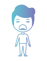 cartoon man angry kawaii character
