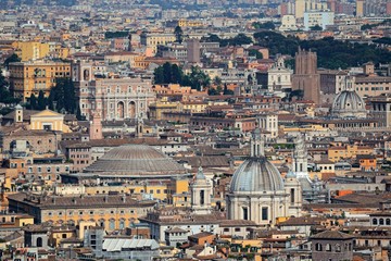 Rome city panoramic view
