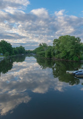Obraz premium A panoramic view of the Great Chazy River