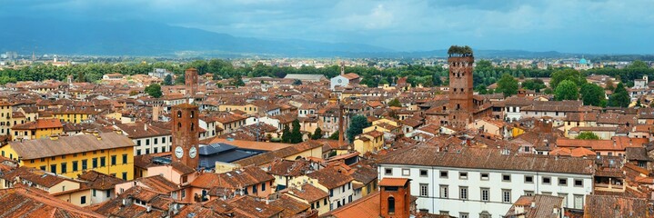 Lucca skyline tower panorama