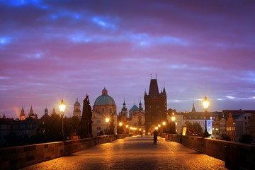 Charles Bridge at night