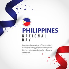Philippines National Day Vector Template Design Illustration