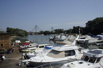 Fototapeta premium Great view on water and boats