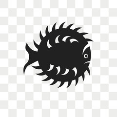 Fish vector icon isolated on transparent background, Fish logo design