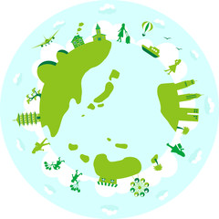 世界旅行 イラスト Wall Mural Wallpaper Murals Kid A 世界旅行 イラスト Wall Mural Wallpaper Murals Kid A