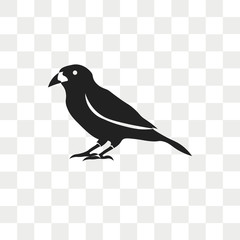 Bird vector icon isolated on transparent background, Bird logo design