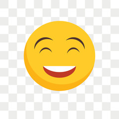 Fototapeta premium Laughing vector icon isolated on transparent background, Laughing logo design