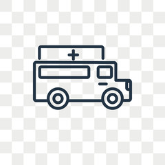 Ambulance vector icon isolated on transparent background, Ambulance logo design