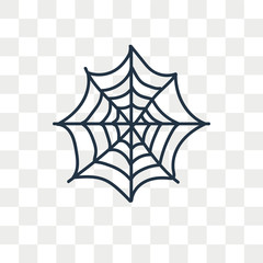 Spider vector icon isolated on transparent background, Spider logo design