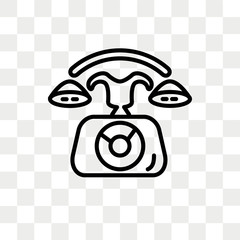 Telephone vector icon isolated on transparent background, Telephone logo design