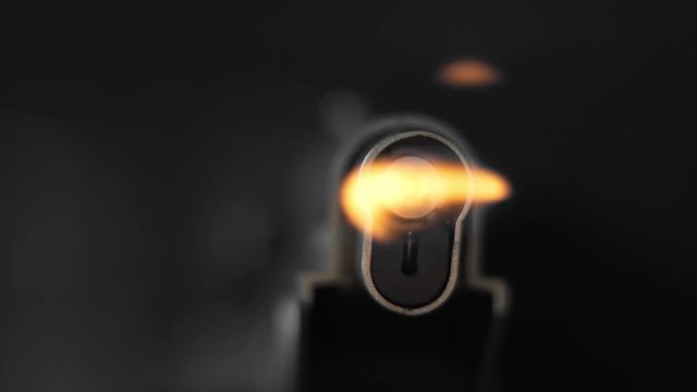 Chef uses a lighter. Gas Lighter with Flame. Fire.