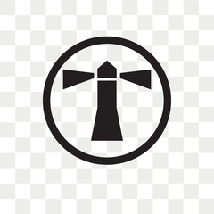 Lighthouse vector icon isolated on transparent background, Lighthouse logo design