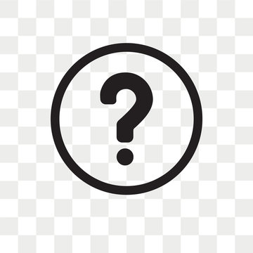 Question mark Button vector icon isolated on transparent background, Question  mark Button logo design Stock Vector | Adobe Stock