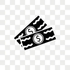 Dollar vector icon isolated on transparent background, Dollar logo design