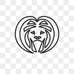 Lion Head vector icon isolated on transparent background, Lion Head logo design
