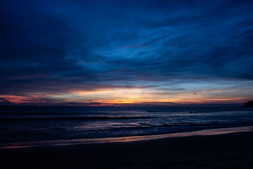Fototapeta premium After the Sun Sets Behind the Horizon at Karon Beach.