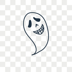 ghost vector icon isolated on transparent background, ghost logo design