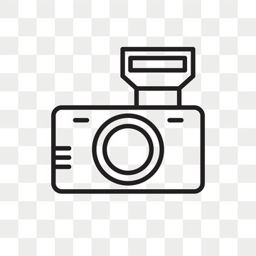 Photo camera vector icon isolated on transparent background, Photo camera logo design