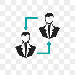 User exchange vector icon isolated on transparent background, User exchange logo design