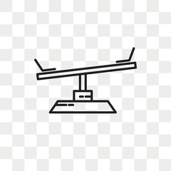 Swing Balancer vector icon isolated on transparent background, Swing Balancer logo design