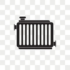 Radiator vector icon isolated on transparent background, Radiator logo design