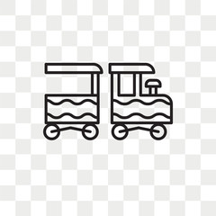 Train vector icon isolated on transparent background, Train logo design