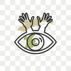 Eye vector icon isolated on transparent background, Eye logo design
