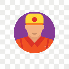 Courier vector icon isolated on transparent background, Courier logo design