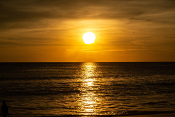 Deep and Rich ORange Sunset at Karon Beach