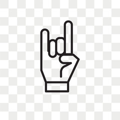 Heavy metal vector icon isolated on transparent background, Heavy metal logo design