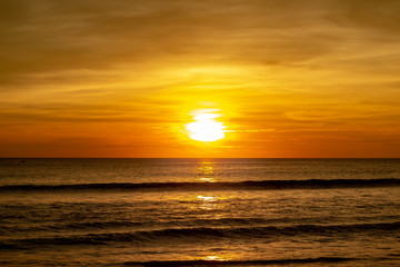 Deep and Rich ORange Sunset at Karon Beach