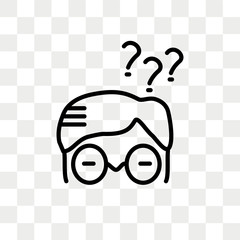 Nerd vector icon isolated on transparent background, Nerd logo design