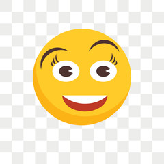 Happy vector icon isolated on transparent background, Happy logo design