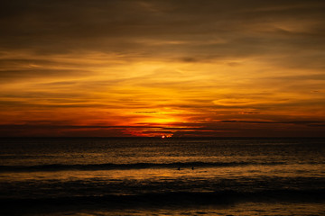 Deep and Rich ORange Sunset at Karon Beach