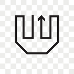 Up arrow vector icon isolated on transparent background, Up arrow logo design