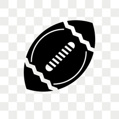 Rugby vector icon isolated on transparent background, Rugby logo design