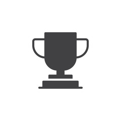 Trophy cup vector icon. filled flat sign for mobile concept and web design. Champions Cup simple solid icon. Symbol, logo illustration. Pixel perfect vector graphics