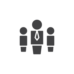 Hierarchy system vector icon. filled flat sign for mobile concept and web design. Business people simple solid icon. Manager symbol, logo illustration. Pixel perfect vector graphics