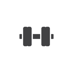 Dumbbell vector icon. filled flat sign for mobile concept and web design. Barbell weight simple solid icon. Symbol, logo illustration. Pixel perfect vector graphics