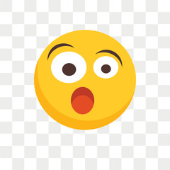 Surprised vector icon isolated on transparent background, Surprised logo design