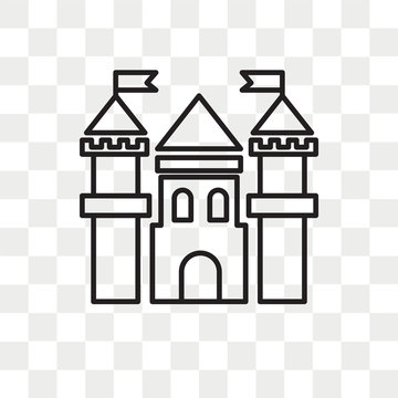 recommend clip art: Castle vector icon isolated on transparent background, Castle logo design