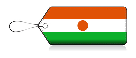 Nigerien emoji flag, Label of  Product made in Niger © VectorPart
