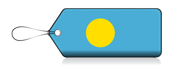 Palaun emoji flag, Label of  Product made in Palau © VectorPart