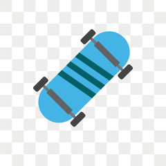 Skateboard vector icon isolated on transparent background, Skateboard logo design