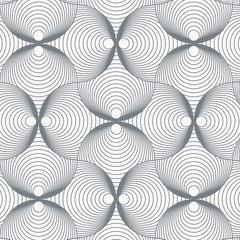 geometric pattern vector. Vector repeating tile texture. Overlapping circles funky theme or abstract spiral shell . pattern is on swatches panel