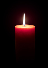 Burning candle isolated