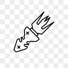 Fork vector icon isolated on transparent background, Fork logo design