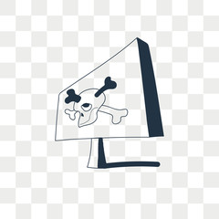 Dead vector icon isolated on transparent background, Dead logo design